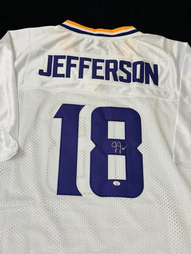 Justin Jefferson Minnesota Vikings Signed Football Jersey COA