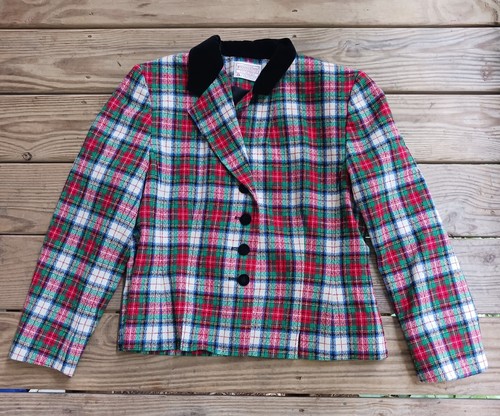 Origanal Pendleton Pure Virgin Wool Plaid Jacket Women's Sz 14 Made in Portland - Picture 3 of 12