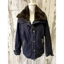 Bradley Bayou Navy Jacket With Faux Fur Collar