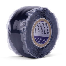 Self Fusing Silicone Tape Leak Seal - 1 in 10 Ft Black No Adhesive Waterproof Si