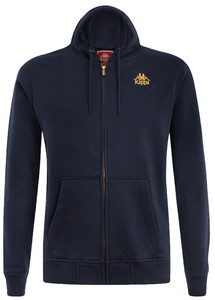 kappa felpa con cappuccio e zip blu kappa felpa con cappuccio e zip blu
