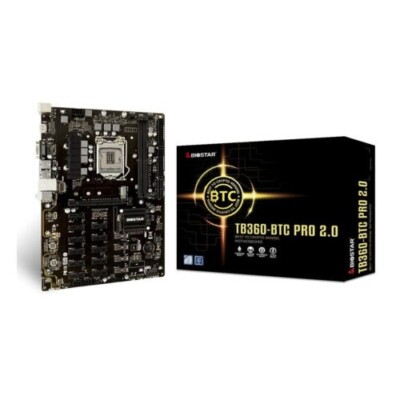 Refurbished - Biostar TB360-BTC PRO 2.0 Ver. 6.x Motherboard Crypto-Mining ATX