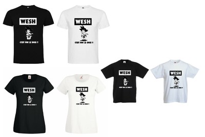 T-SHIRT UNISEXE WESH C'EST MOI LE BOSS GOKU MANGA DBZ DRÔLE ANNIVERSAIRE CADEAU