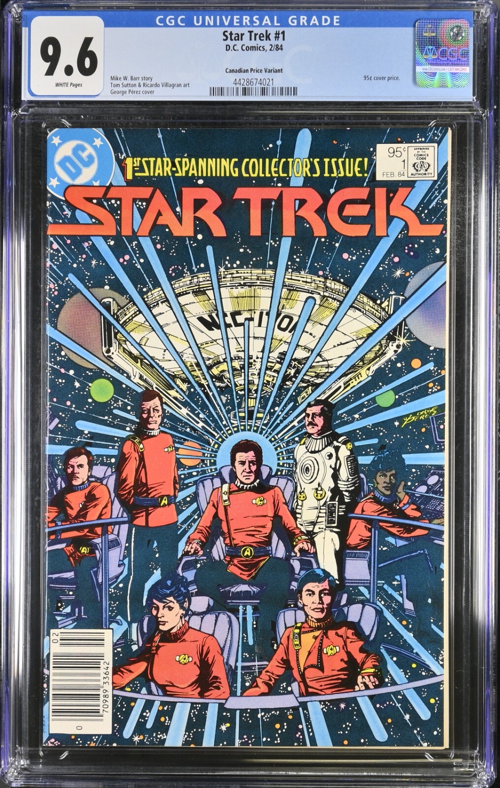 Rare Star TREK #1 NEWSSTAND Canadian Price Variant CGC 9.6 Captain Kirk ...