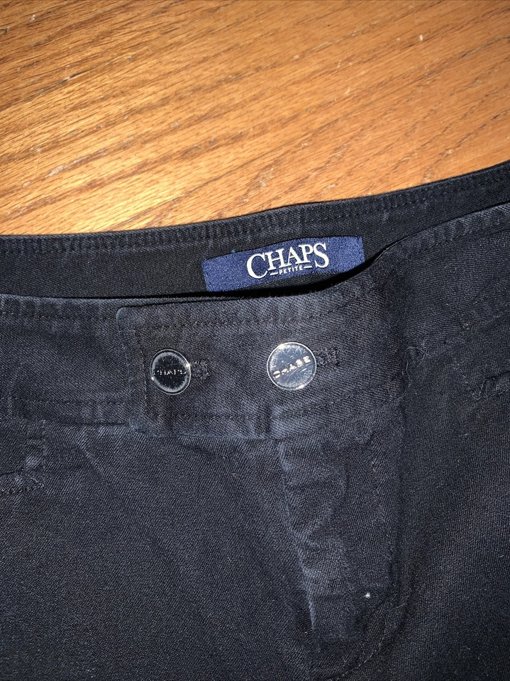 CHAPS By Ralph Lauren Black Pants Solid Color womens Petite size 4P ❤️tb5m27 - Image 4 of 4