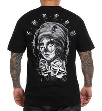 Sullen Pin Up Punk Street Bike Gothic Americana Tattoo Art Mens Tee NIZ CLOWN