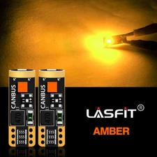 2X Amber LED Bulbs Front Side Marker Lights 168 192 194 2825 T10 Error Free