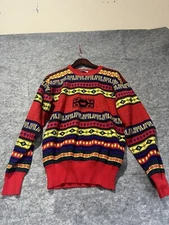 Vintage 90s Meister Sweater Mens L Crew Neck Academia 3D Knit Biggie 3D Knit