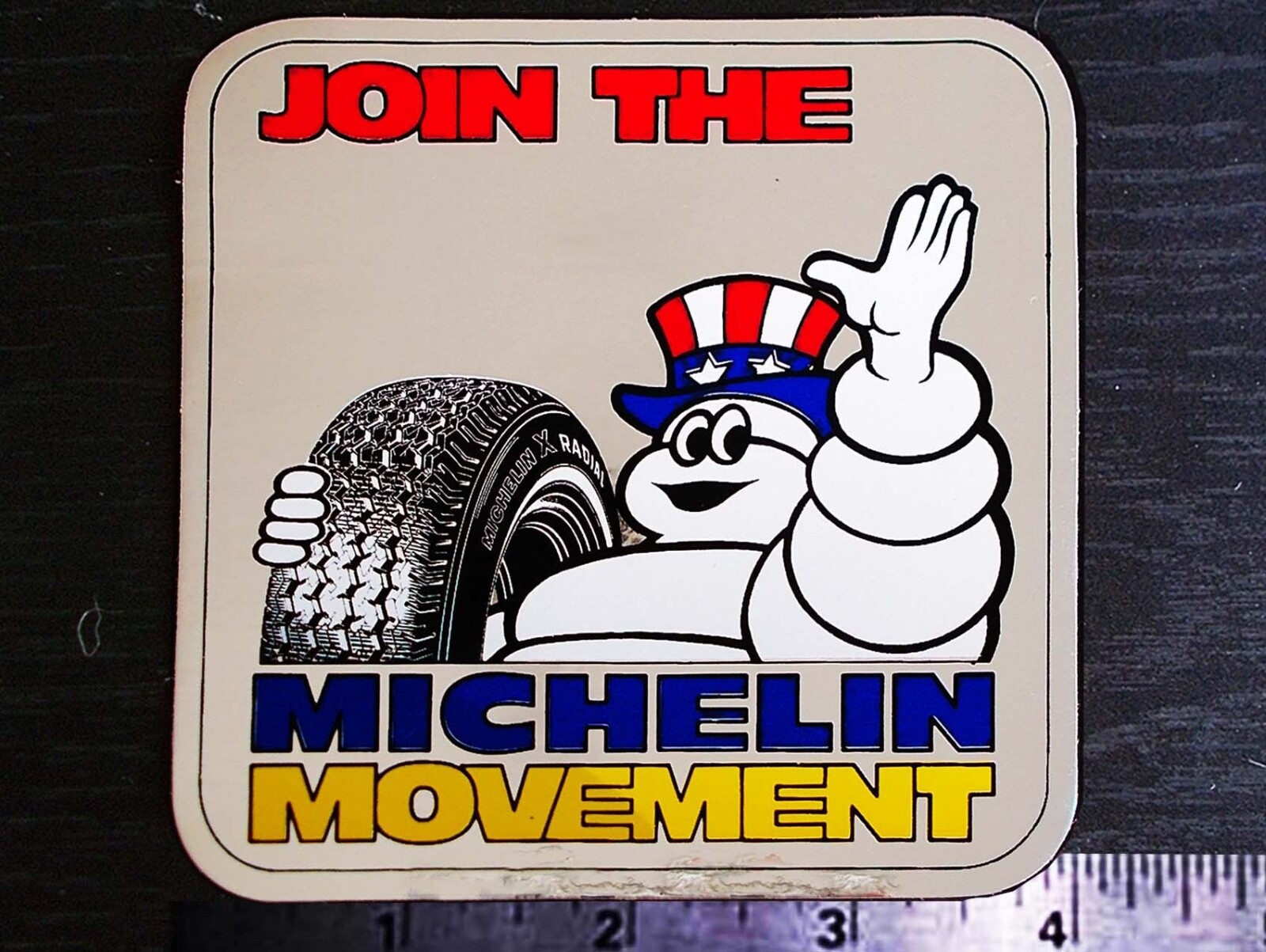 MICHELIN TIRES - Original Vintage 1970's Racing Decal/Sticker - 4 inch size