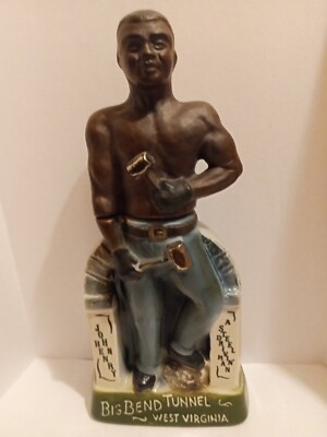 Vintage 1972 The Legend of John Henry Big Bend Tunnel Jim Beam Whiskey Decanter
