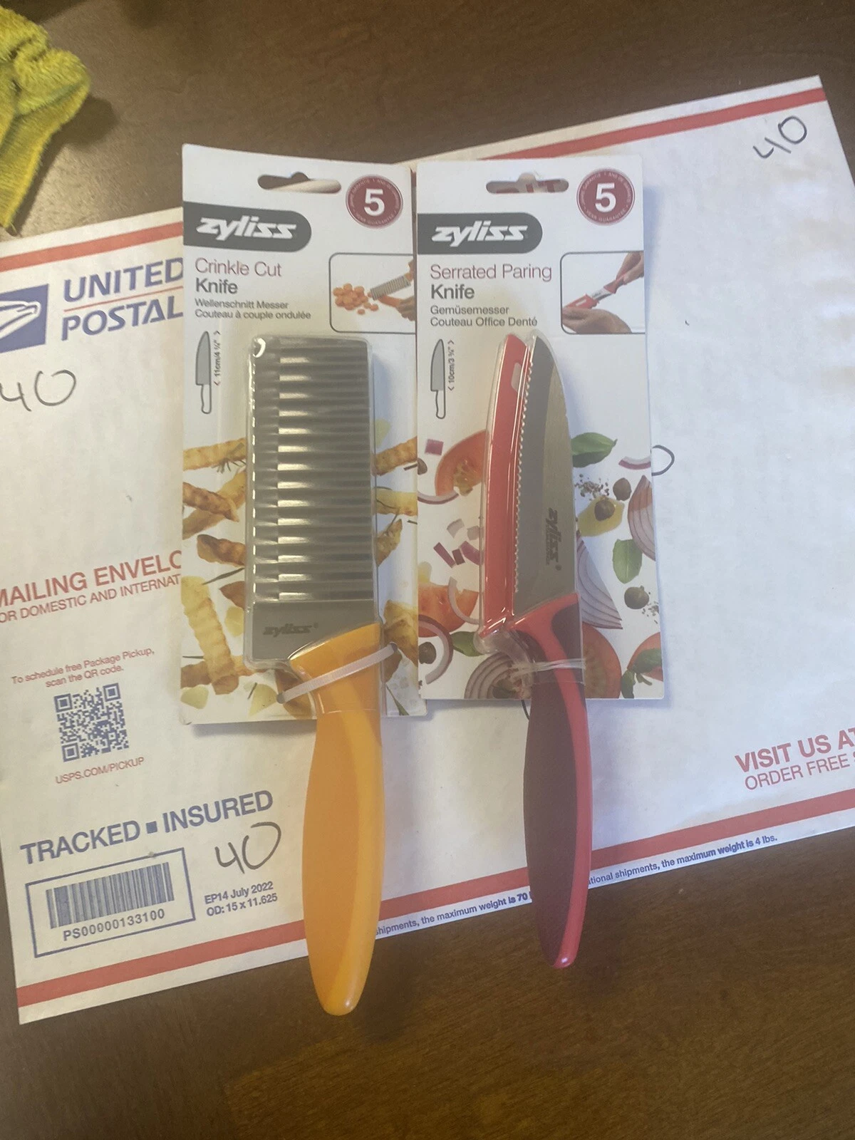 2 ZYLISS Crinkle Cut And Serrated Paring Stainless Steel NEW