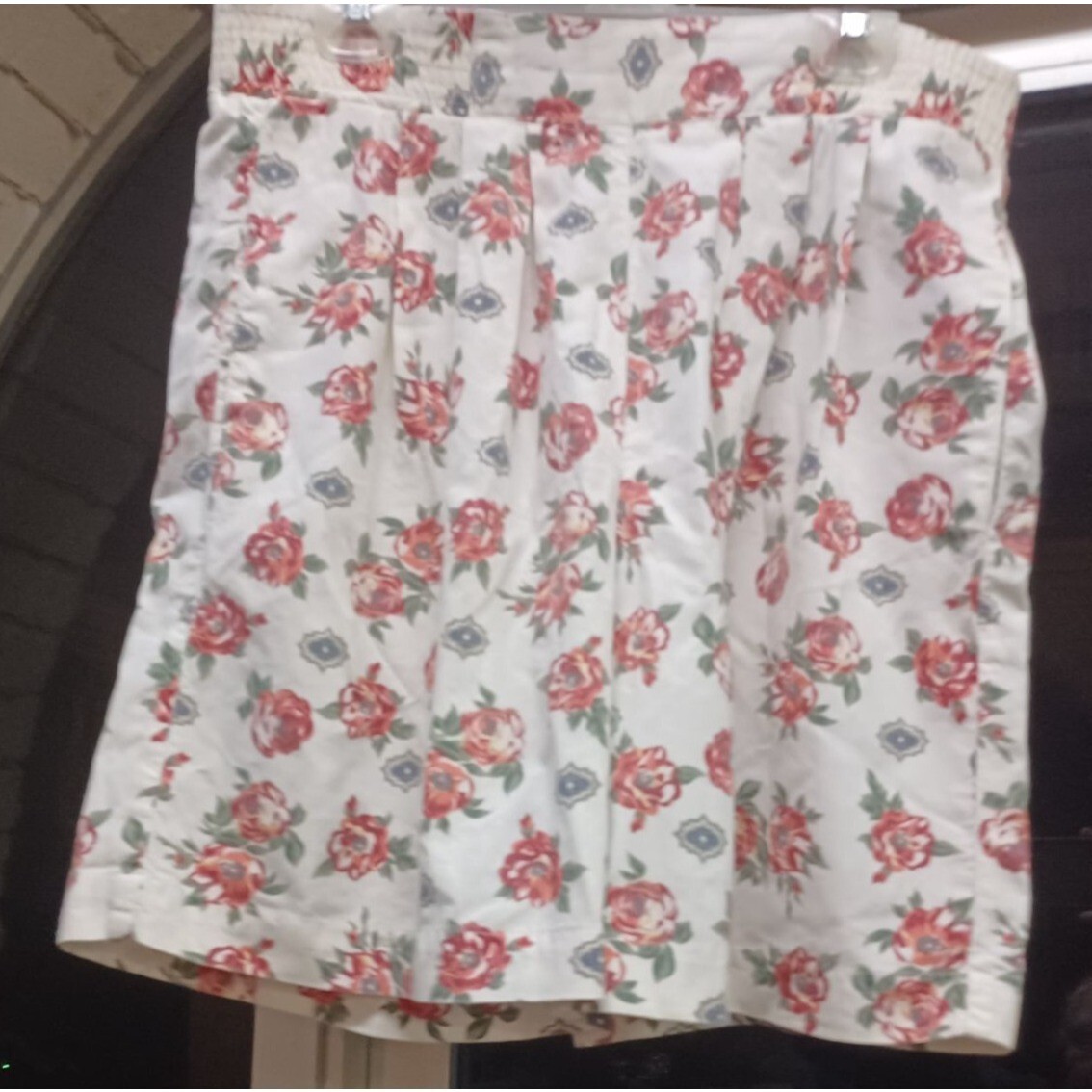 FILA Row One Boho Skort donna panna media con fiori rossi