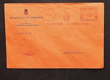 1943 busta con bollo 0,25 lire con macchina affranc. inchiostro rosso da verona