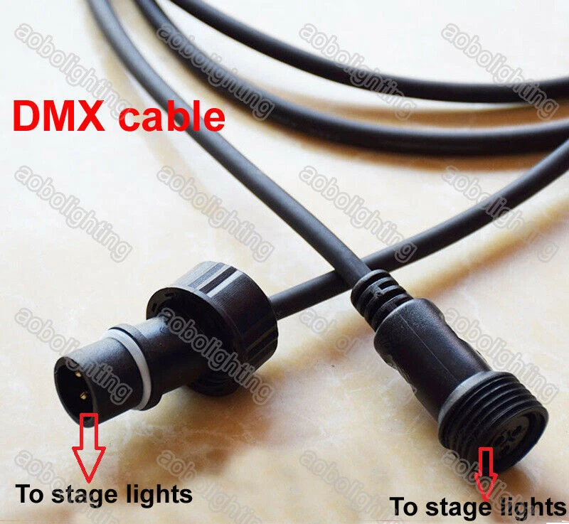 IP65 Outdoor LED Par Light Power Cable DJ Disco Show Party Lighting DMX Cable - Image 3 of 4