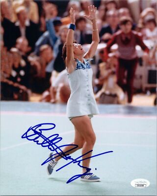 BILLIE JEAN KING Autographed Signed BATTLE OF THE SEXES 8x10 Photo ...