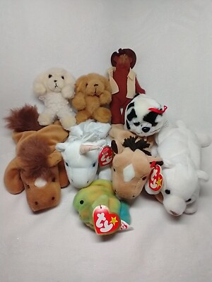 Lot Of 9 Various Small Stuffed Animals TY Etc.