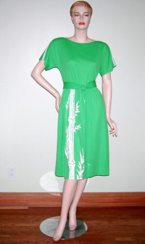 VINTAGE 1960s ALFRED SHAHEEN HAWAIIAN PINUP DRESS 