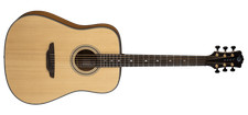 Luna Art Rec D All Solid Mahogany And Spruce Acoustic Dreadnought Guitar - Demo