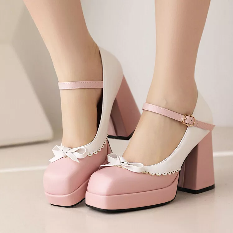 Chunky hotsell bow heel