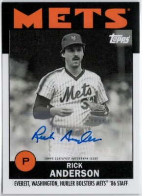 2021 Topps ESPN Once Upon a Time in Queens Rick Anderson Autograph Card #1A