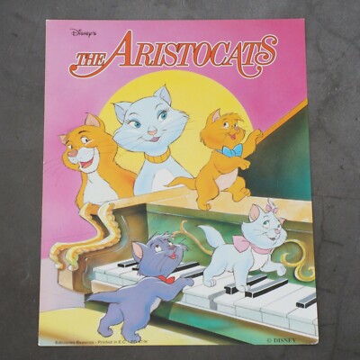 Vintage Disney The Aristocats Cat Poster by Ediciones Beascoa 7 7