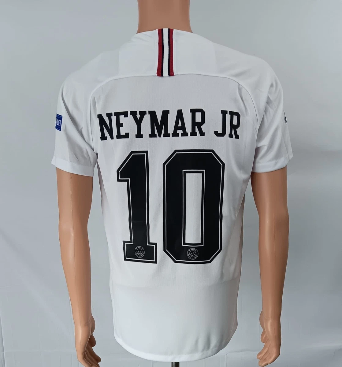 Maillot de Foot Paris Saint Germain NEYMAR JR 10 Jordan Noir Enfant  Troisieme 2018/19 ML