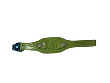 NEW MICHELE 18mm LIME ALLIGATOR DECO WATCH CUFF BAND - MADE IN FRANCE - 250