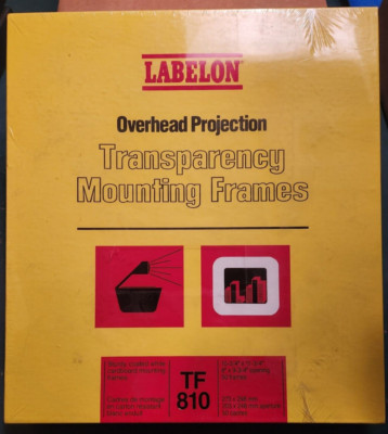 Sealed Box 50 Labelon TF 810 Overhead Projection Transparency Mounting Frames
