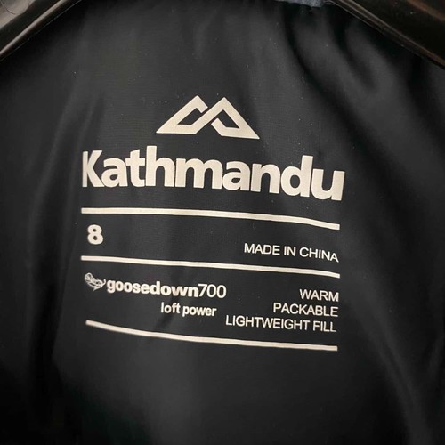 Kathmandu Jacket GOOSE DOWN AU8 Black Puffer 700 Fill Long Sleeve hood RRP$280 - Picture 5 of 19