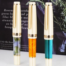 Jinhao 82 Mini Short Marble Fountain Pen Gift to Kids Uncapped Length 9.5cm