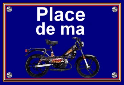 plate PLACE DE MA MOTOBECANE MBK MAG phase 3 (Christmas birthday gift idea)