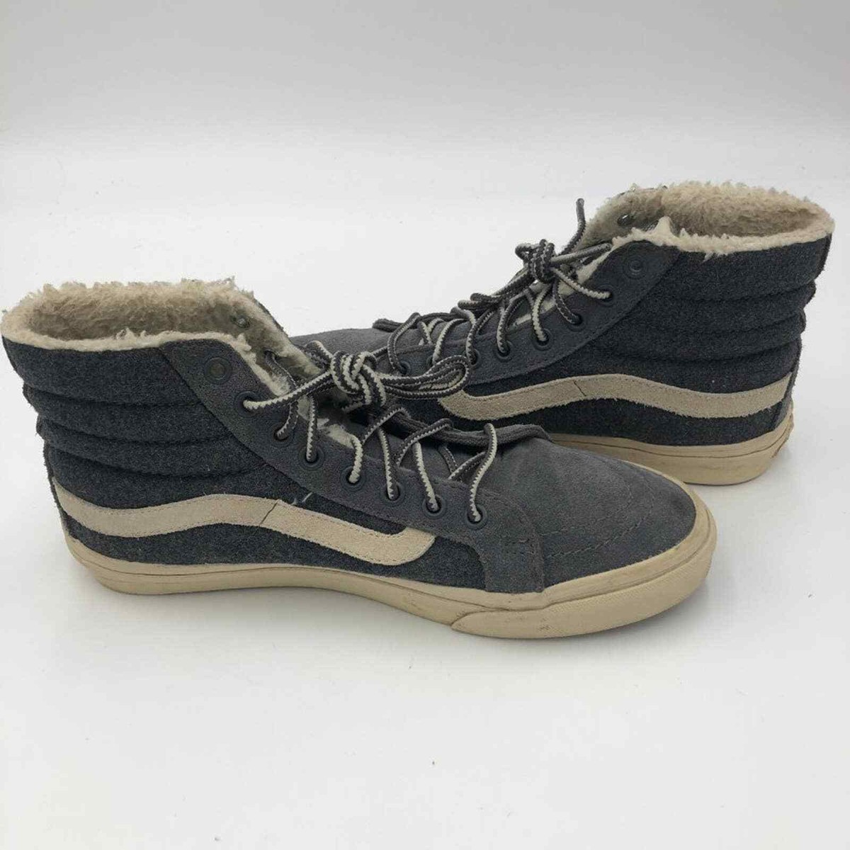 >?SK8-HI TOP WORLD’S #1 SKATEBOARD HAIRY SUEDE GRAY DOWN WHITE BRAND NEW VANS VANS Gray Suede SK8-HI Skateboard Sneaker Unisex US Men main image 4
