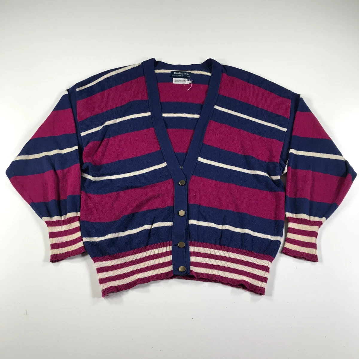Burberry striped cardigan sale