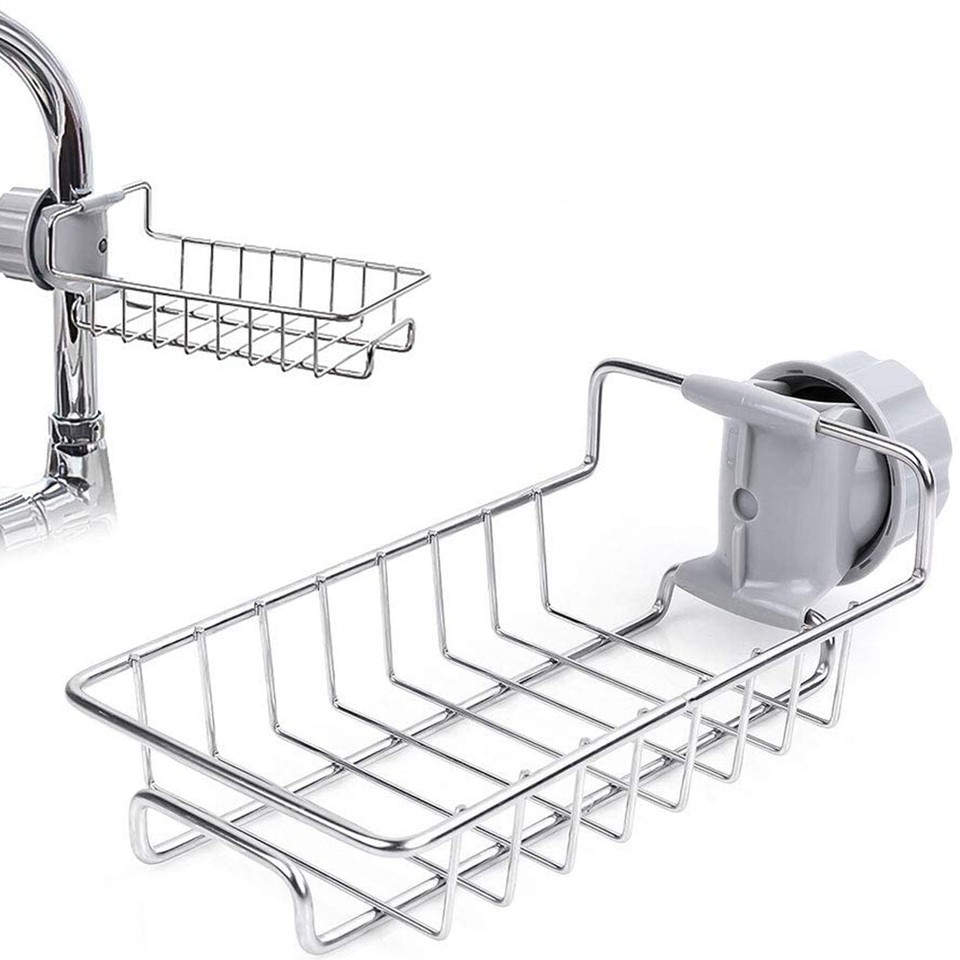 Home Kitchen & Bathroom Faucet Sink Sponge Hanging Tap Storage Holder ...