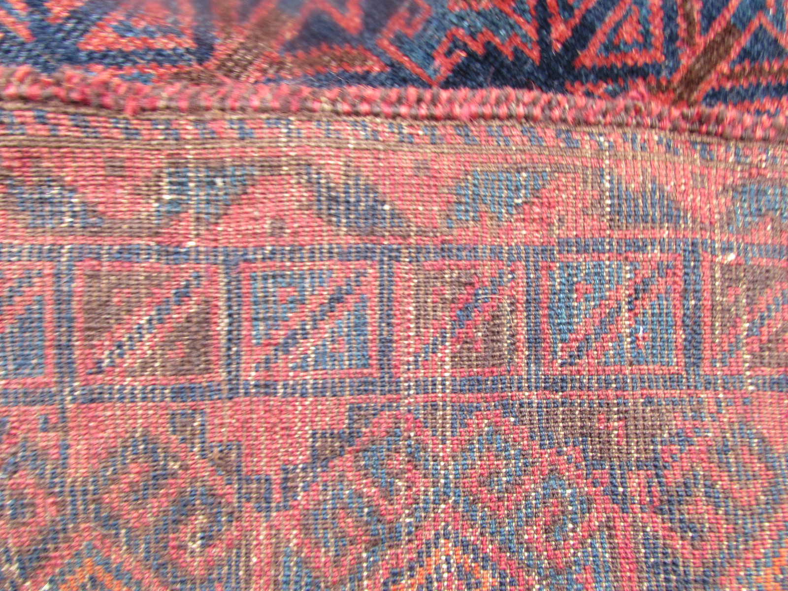 Antique Traditional Hand Made Afghan Wool Brown Rug Carpet 293x155cm