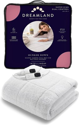 Super King Dreamland Dual Control Cotton Heated Mattress Protector
