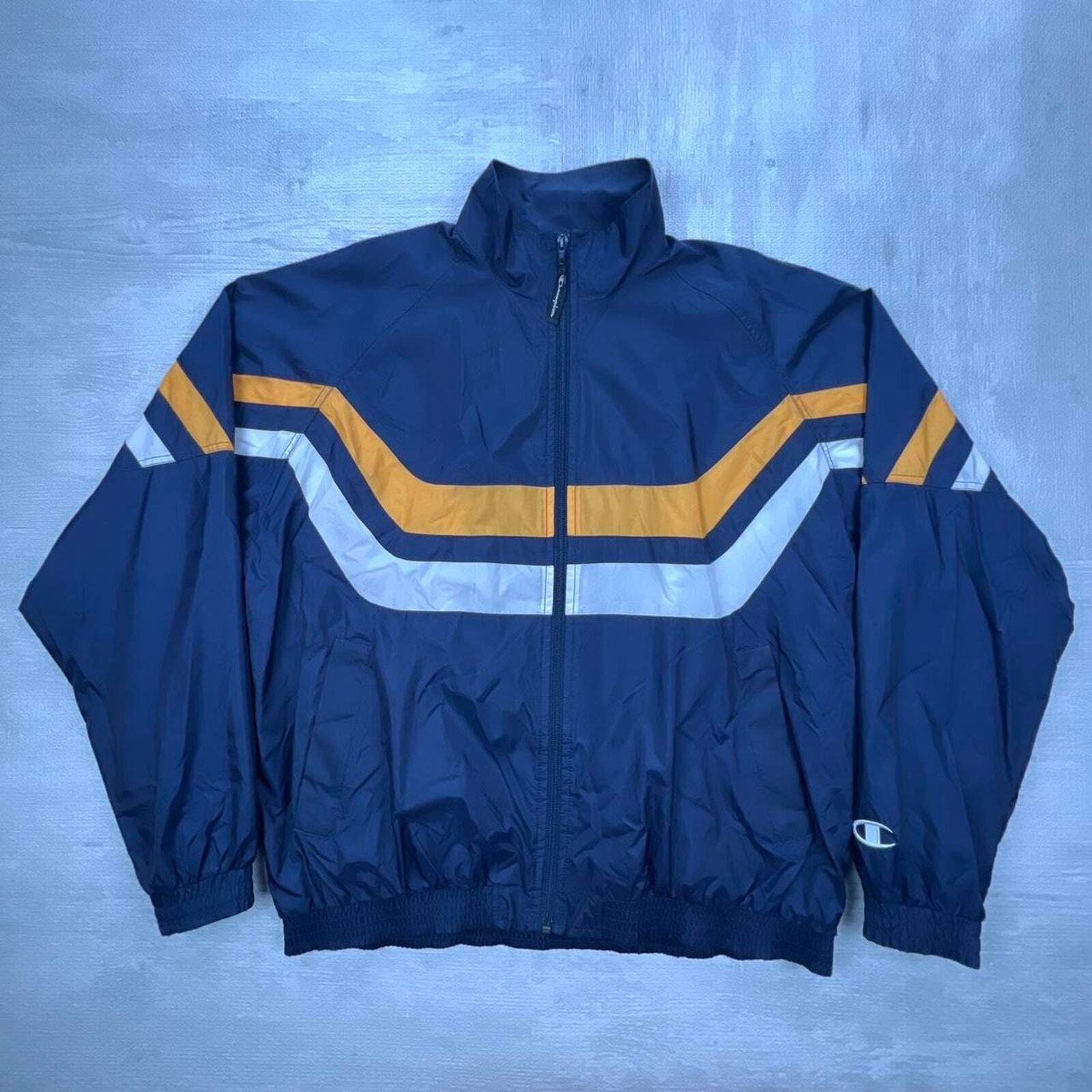 Vintage Y2K Michigan Wolverines Coat Jacket Size: L Blue Yellow NCAA College