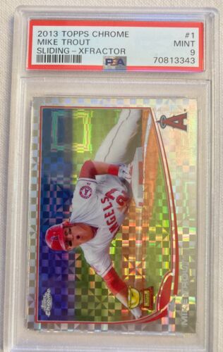 2013 Topps Chrome Sliding Xfractor Mike Trout #1 PSA10 GEM MINT Rookie Ship Free - Picture 1 of 2