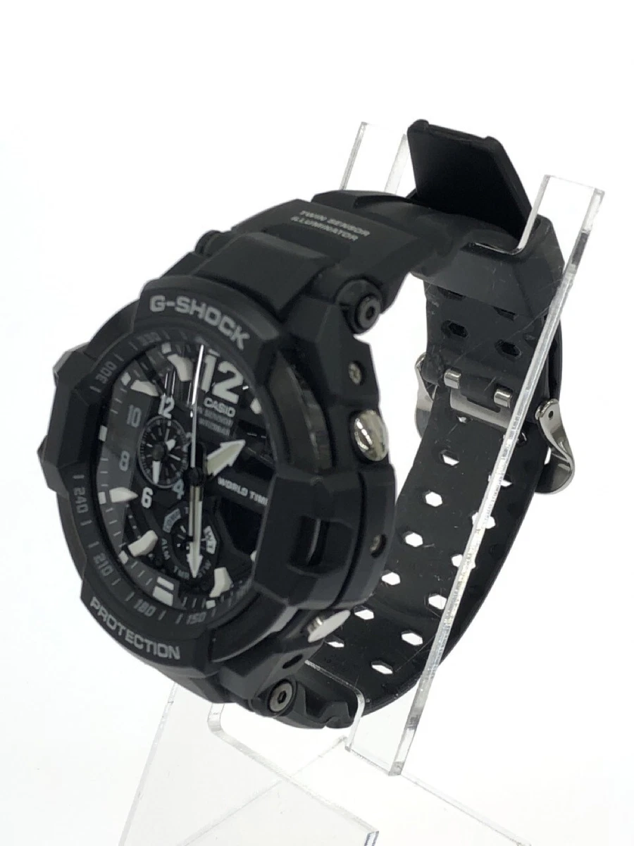 Casio G-Shock Twin Sensor GA-1100-1AJF Quartz SS Men's Watch From Japan  Preowned