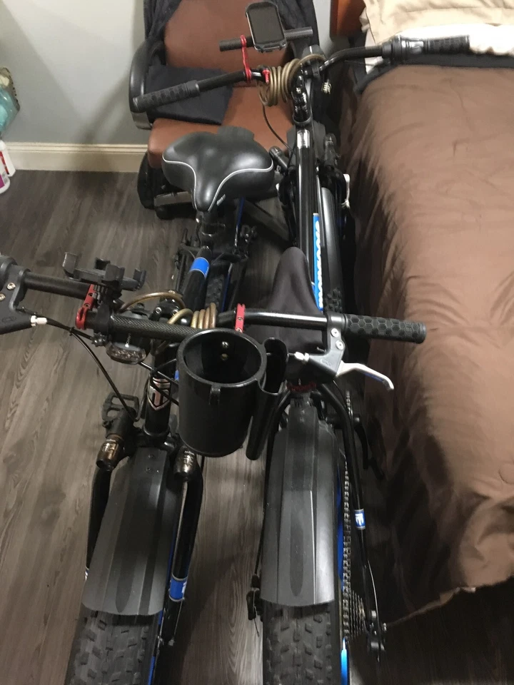 Mongoose Dolomite 脂肪轮胎自行车 - 黑色/蓝色 (R4144WMADS) — 第 3/4 张图片