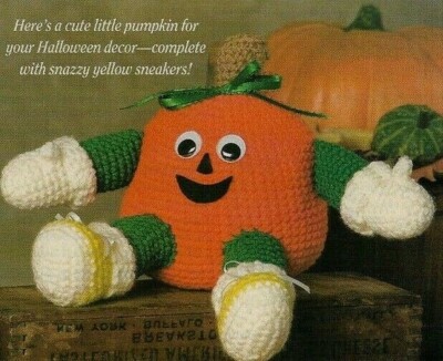 LITTLE GOURDY PUMPKIN HALLOWEEN DOLL CROCHET PATTERN INSTRUCTIONS