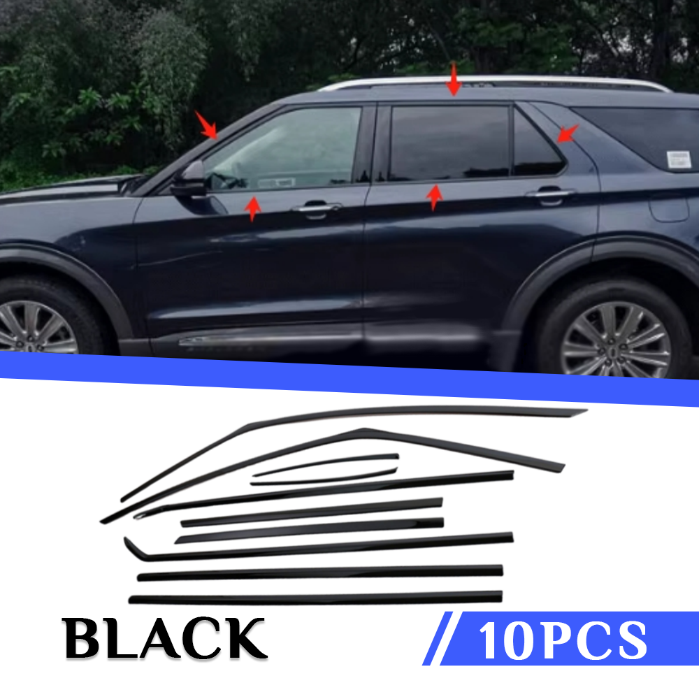 Black Stainless Window Trim Cover for 2020-2023 Ford Explorer