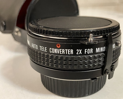Gemini 2X Tele Converter Lens For Minolta MD, with Covers + Case, Made in Japan