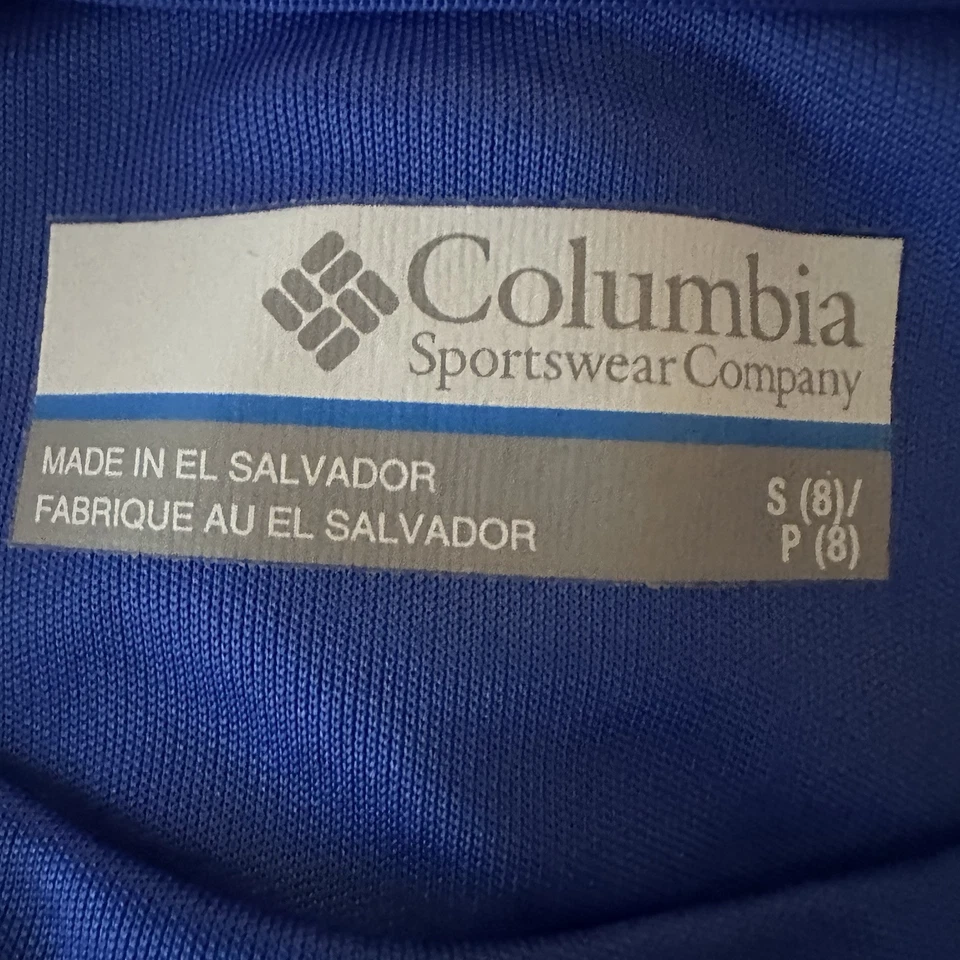 Camisa de natação juvenil azul Columbia tamanho 8 - Imagem 4 de 4