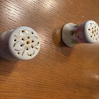 Antique Moriage Porcelain Salt and Pepper Shaker Set Nippon Hand Painted Floral — photo 5