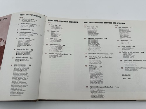 Boy Scouts of America Campsites & Facilities Hardcover Book BSA Vintage Scouting - Foto 7 di 7