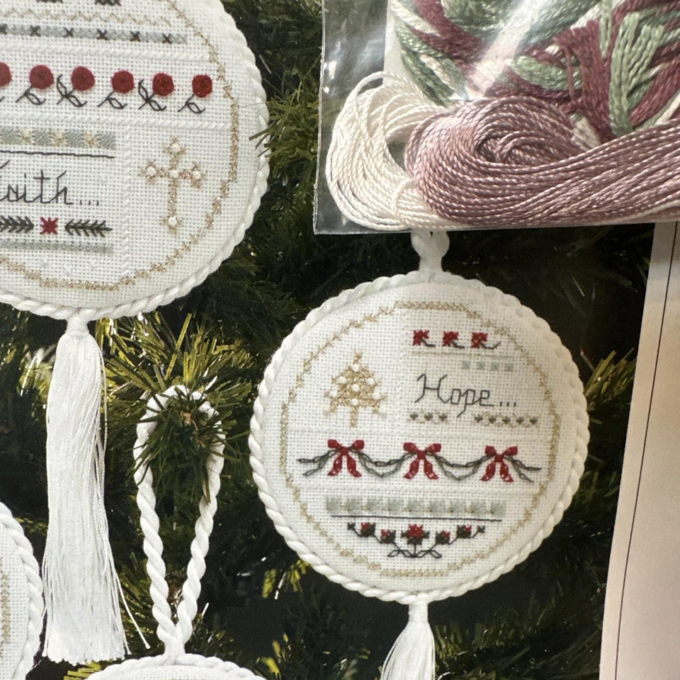 Christmas Virtues Cross Stitch Pattern Victoria Sampler And #2 Accessory Pack - Image 4 of 4