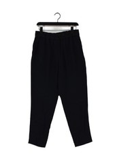 Jigsaw Women's Trousers UK 12 Black Other with Polyester Straight Chino