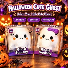 Jumbo Ghost Squishy Toy Stress Relief Sensory Fidget Halloween Kids Gift