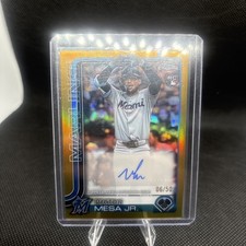 2025 Topps Chrome Update Victor Mesa Jr #/50 Auto Gold Refractor Rookie Card. rookie card picture